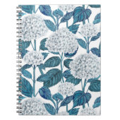 Witte hydrangea waterverf notitieboek (Voorkant)