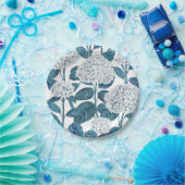 Witte hydrangea waterverf papieren bordje (Feest)