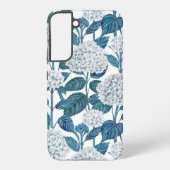 Witte hydrangea waterverf samsung galaxy hoesje (Achterkant)