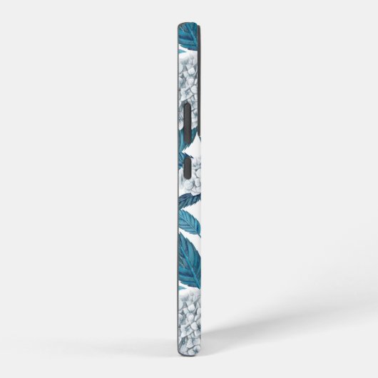 Witte hydrangea waterverf samsung galaxy hoesje (Rechterkant)