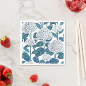 Witte hydrangea waterverf servet (Insitu)