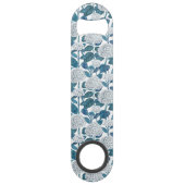 Witte hydrangea waterverf speed flessenopener (Achterkant)