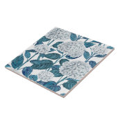 Witte hydrangea waterverf tegeltje (Zijkant)