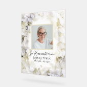 Witte Hydrangea Waterverf Viering van het leven Acryl Bord (Hoek)