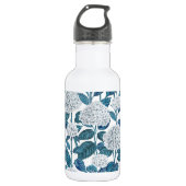 Witte hydrangea waterverf waterfles  (Voorkant)