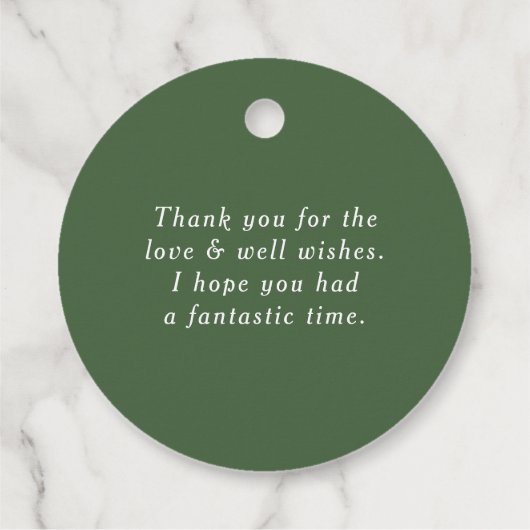 Witte Hydrangeabloemen Krans Bruidsshower Bedankjes Labels (Achterkant)