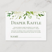 Witte Hydrangeas Baby shower Luier Raffle Informatiekaartje (Voorkant)