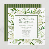 Witte Hydrangeas Bloemen Waterverf Couple's Shower Kaart (Voorkant / Achterkant)
