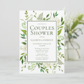 Witte Hydrangeas Bloemen Waterverf Koppels Douche Kaart (Staand voorkant)