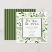 Witte Hydrangeas Bloemen Waterverf Vrijgezellenfee Kaart (Voorkant / Achterkant)