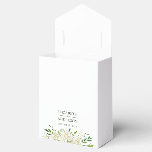 Witte Hydrangeas bloemenbruiloft dank u Bedankdoosjes (Geopend)