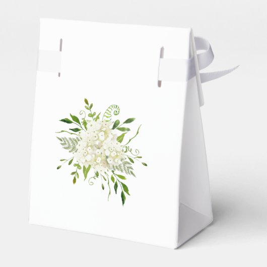 Witte Hydrangeas bloemenbruiloft dank u Bedankdoosjes (Achterkant)