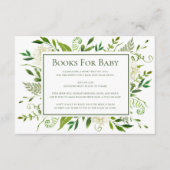 Witte Hydrangeas boeken voor Baby shower Informatiekaartje (Voorkant)