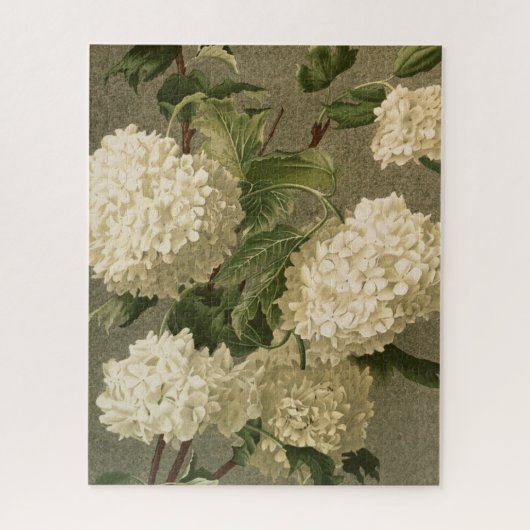  witte hydrangeas legpuzzel (Verticaal)