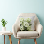 witte hydrangea's met script, kussen (Stoel)