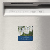 Witte hydrangeas met zeegrens magneet (Insitu (Vaatwasser))