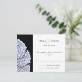 Witte Hydrangeas RSVP Kaartje (Staand voorkant)