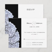 Witte Hydrangeas RSVP Kaartje (Voorkant / Achterkant)