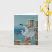 Witte Ibis door Peggy Allen Kaart (Gele Bloem)