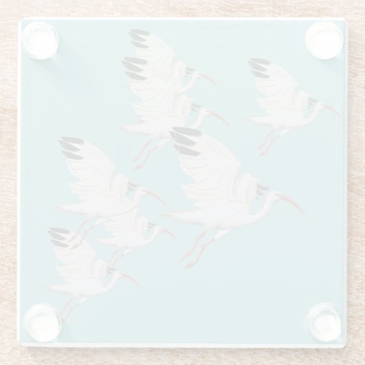 Witte ibis Onderzetters (Achterkant)