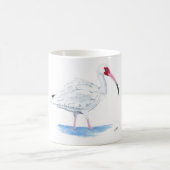 Witte ibis op een mok (Center)