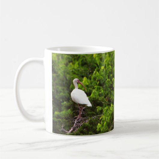 Witte Ibis Vogel Foto Mok (Links)