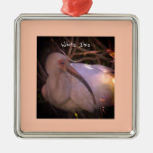 Witte ibis vogel foto Ornament (Voorkant)