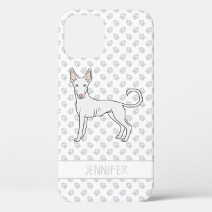 Witte Ibizan Hound met gladde vacht Cartoonhond & Case-Mate iPhone Case