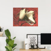 WITTE ICE-SCHAATSEN IN REST POSTER (Thuiskantoor)