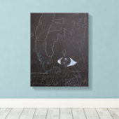 Witte Ideeën en Blackboards 2 Canvas Afdruk (Insitu (Houten vloer))