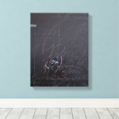 Witte Ideeën en Blackboards 3 Canvas Afdruk (Insitu (Houten vloer))