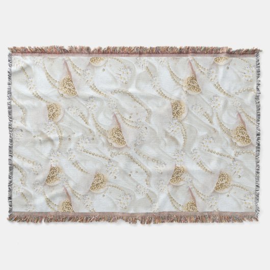 Witte ijderzijde en voorjaarsjaals deken (Voorkant)