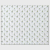 Witte Ijs Schaatsen Blauw Sneeuwvlokken Wit Kerstm Cadeaupapier (Vlak)