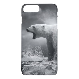 Witte ijsbeer jager op het ijs in water Case-Mate iPhone case