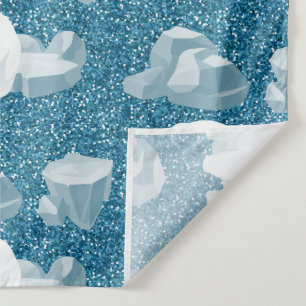 Witte ijsbeer Noord Wilde Dier Blauwe Koude Wandkleed