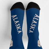 Witte ijsbeer op blauwe Alaska Sokken (Top)