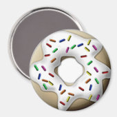 Witte ijsdonut magneet (Voorkant / Achterkant)