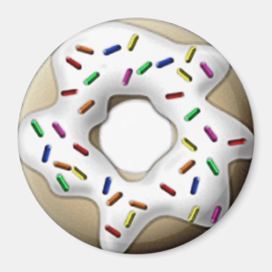 Witte ijsdonut magneet (Voorkant)