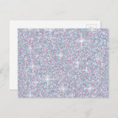 Witte ijsglitter briefkaart (Voorkant / Achterkant)