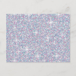 Witte ijsglitter briefkaart