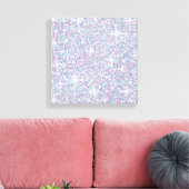 Witte ijsglitter canvas afdruk (Insitu (Woonkamer))