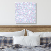 Witte ijsglitter canvas afdruk (Insitu (Slaapkamer))