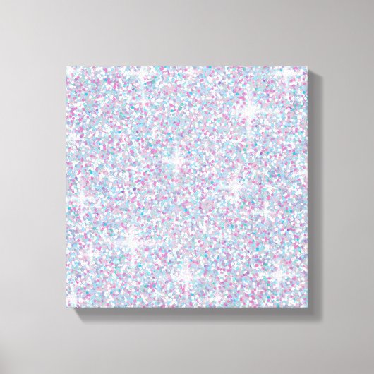 Witte ijsglitter canvas afdruk (Voorkant)
