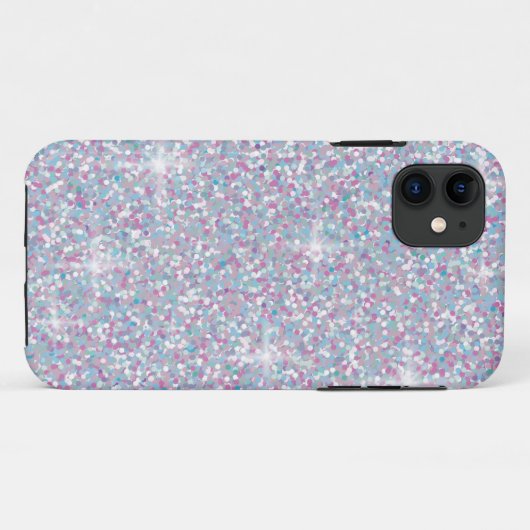 Witte ijsglitter Case-Mate iPhone case (Achterkant (horizontaal))
