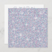 Witte ijsglitter kaart (Voorkant / Achterkant)