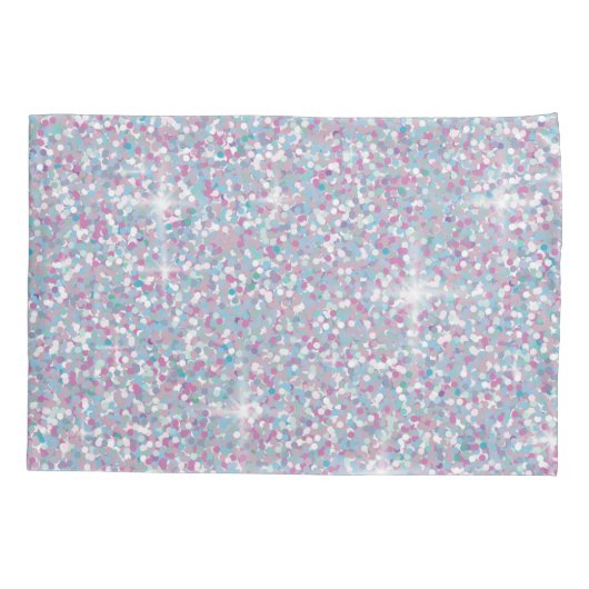 Witte ijsglitter kussensloop (Achterkant)