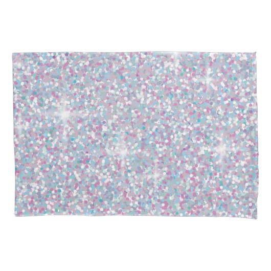 Witte ijsglitter kussensloop (Voorkant-Links)