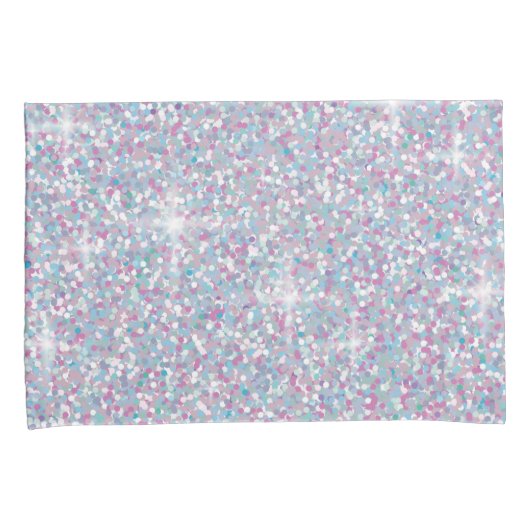 Witte ijsglitter kussensloop (Voorkant-Rechts)