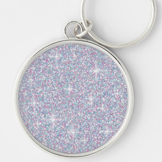 Witte ijsglitter sleutelhanger (Voorkant)