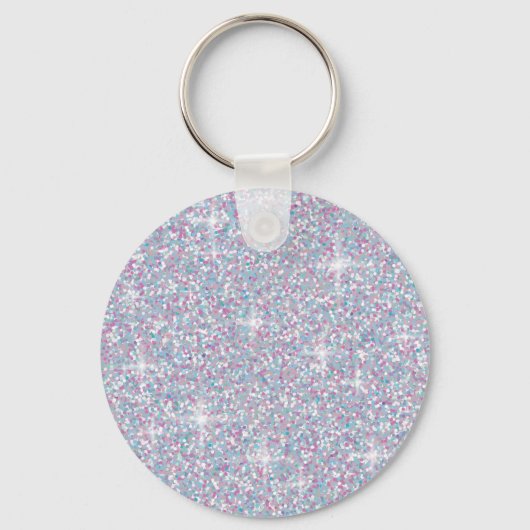 Witte ijsglitter sleutelhanger (Voorkant)